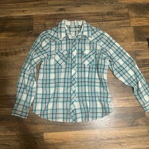 Women’s Teal Plaid Shirt